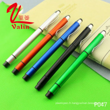 Stylo en plastique adapté aux besoins du client de logo de stylo en plastique de surligneur multicolore sur la vente